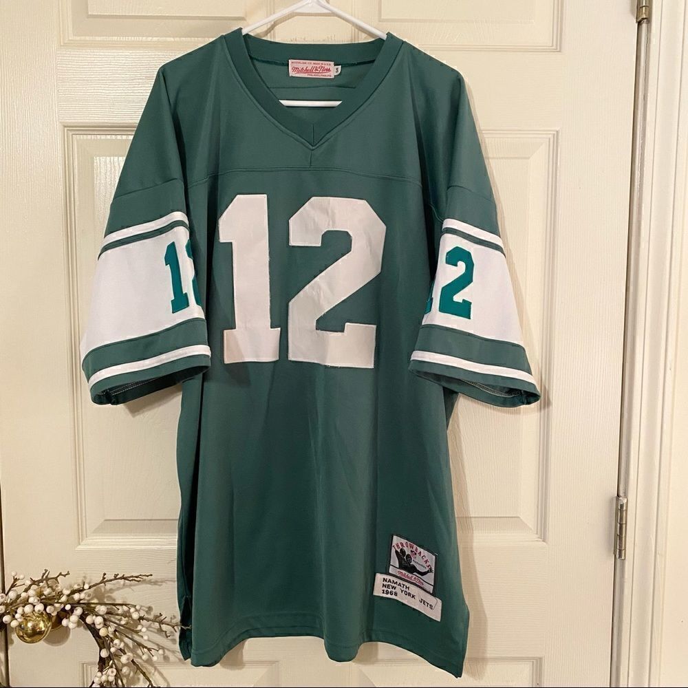 Joe Namath New York Jets Mitchell & Ness Authentic Retired Player Jersey - Green